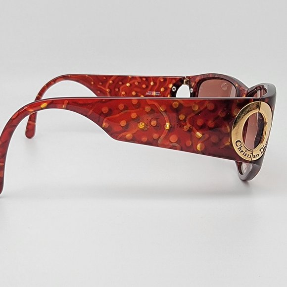Christian Dior 2662A 30 Red Tortoise Gold Frame Brown Gradient Lens Sunglasses main image 7